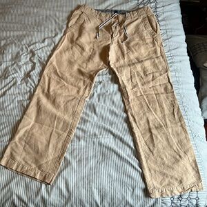 Banana Republic Men's Tan Linen/Cotton blend Pants